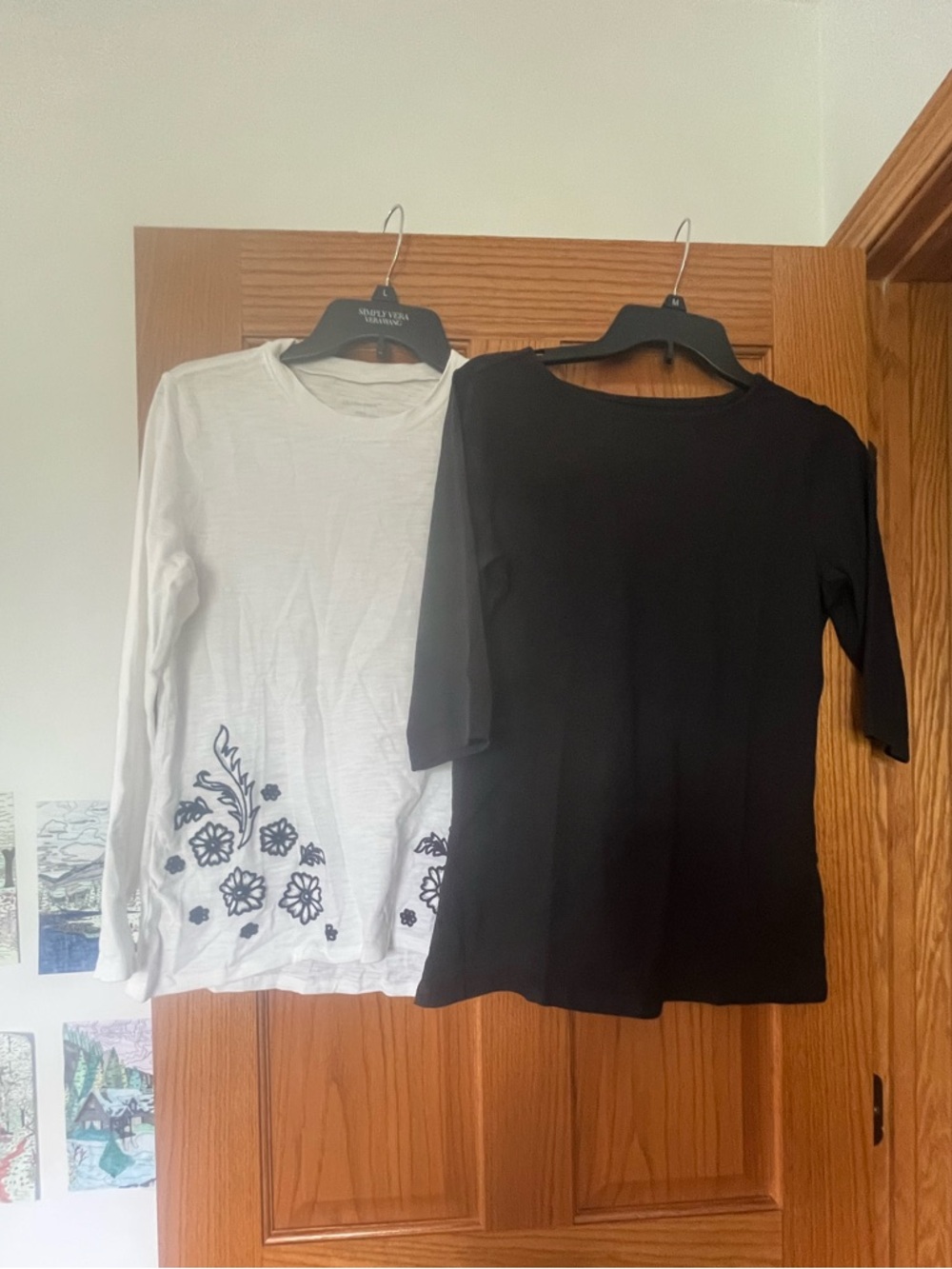 Simply Vera Vera Wang Black Long-Sleeve Boatneck Top